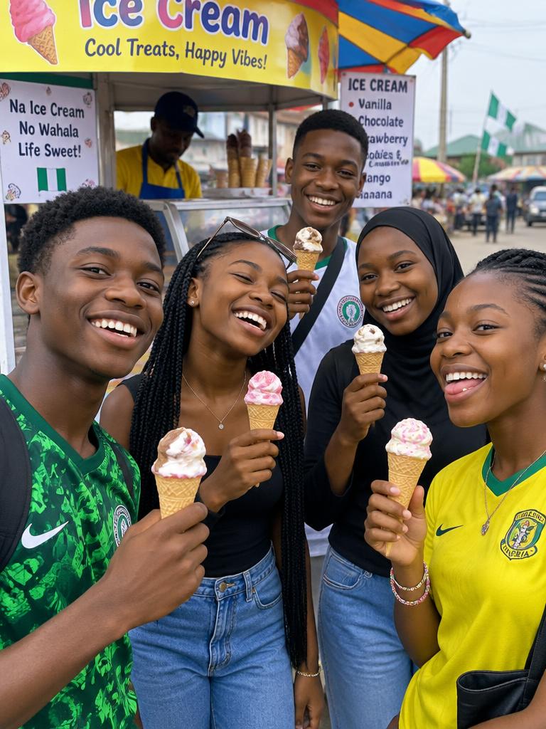 Enjoying Creamella wafer cones