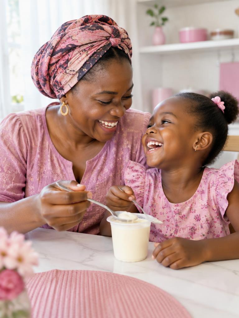 Enjoying Creamella yoghurt